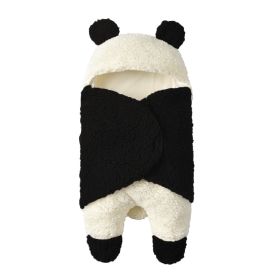 Baby Autumn Winter Plush Swaddling Crtoon Panda Wrap