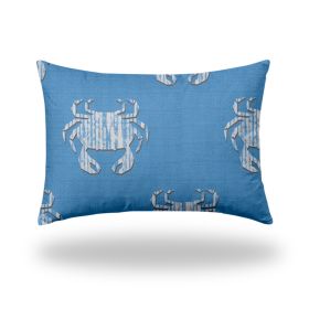 CRABBY Indoor/Outdoor Soft Royal Pillow, Zipper Cover w/Insert, 14x20