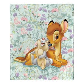 Bambi 80th Celebration; Botanical Duo Aggretsuko Comics Silk Touch Throw Blanket; 50" x 60"