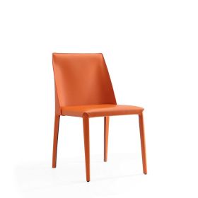 Manhattan Comfort Paris Coral Saddle Leather Dining Chair (Set of 2)