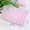 [Pink Bow] Fleece Throw Blanket Pillow Cushion / Travel Pillow Blanket (29.5 by 35.4 inches)