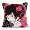 [Oriental Love] Cotton Decorative Pillow Cushion / Floor Cushion (19.7 by 19.7 inches)