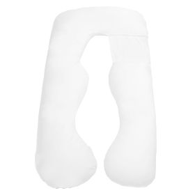 Pregnancy U Shaped Maternity Pillow Full Body Maternity Belly Comfort Pillow (Color: White)