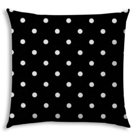DINER DOT Black Indoor/Outdoor Pillow - Sewn Closure (Color: as Pic)