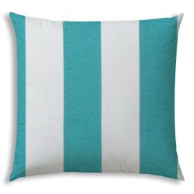 CABANA MEDIUM Turquoise Indoor/Outdoor Pillow - Sewn Closure (Color: as Pic)