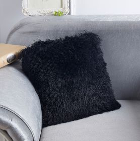 &quot;Decorative&quot; Shaggy Pillow (18-in x 18-in) (Color: as Pic)