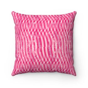 Happy Pink Square Pillow - 4 Sizes (size: 14" x 14")