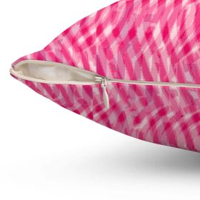 Happy Pink Square Pillow - 4 Sizes (size: 16" x 16")
