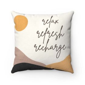 Relax, Refresh, Recharge Home Decoration Accents - 4 Sizes (size: 14" x 14")