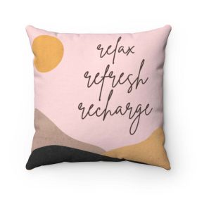 Relax, Refresh, Recharge Home Decoration Accents - 4 Sizes (size: 16" x 16")